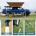 WOLFSTORM 8.2 * 8.2 Feet Retractable Car Side Awning Outdoor Pull Out Roof Tent Waterproof Sun Shelter w/o LED Light for Jeep/SUV/Truck/Van, for Ideal Camping, Off-Road, Outdoor Travels (Khaki)