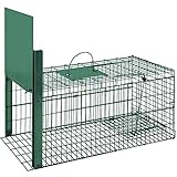 Avec porte et poignée Suinga Piège Vivant Réutilisable 75x37x34 cm Piège d\'animaux Cage pour Martres,Chats,Renards,Raton Laveur