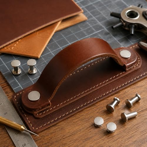 Garneck 4 Paare Nieten am Griff eines Küchenmessers Küchenmesser Nieten Messergriff Zubehör befestigungshaken Messergriff DIY Befestigungsniete Messergriff-Ersatzniete Rostfreier Stahl