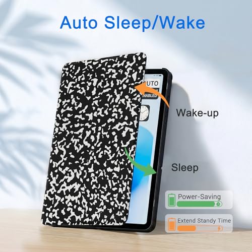 Image of CoBak Case for Samsung Galaxy Tab A11+ Plus 11 inch 2025, Multi-Viewing Angles, All New PU Leather Folio Stand Cover with Auto Sleep Wake Feature for Samsung Galaxy Tab A11+ Tablet 11-inch, Black Notebook