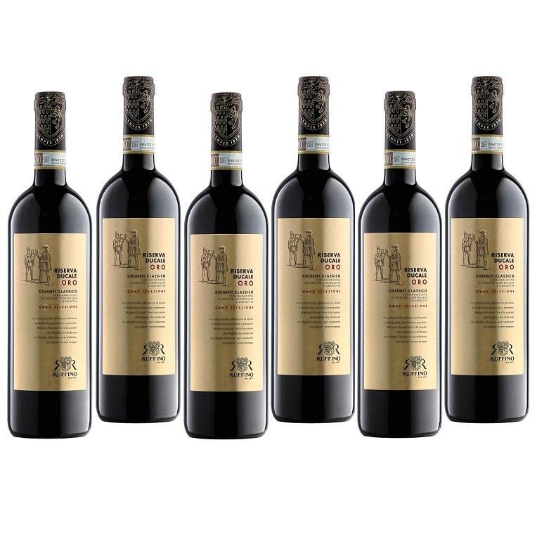�� Il Riserva Ducale Oro è un vino a base di Sangiovese, Merlot, Cabernet Sauvignon e altri vitigni, che racchiude in sé la storia e la tradizione della Cantina Ruffino.