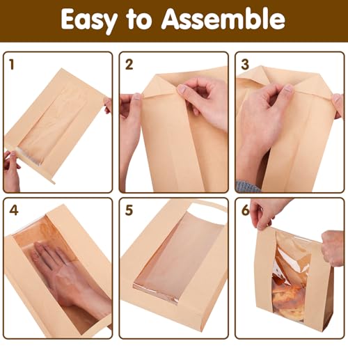 120pcs Bread Bags with Tab