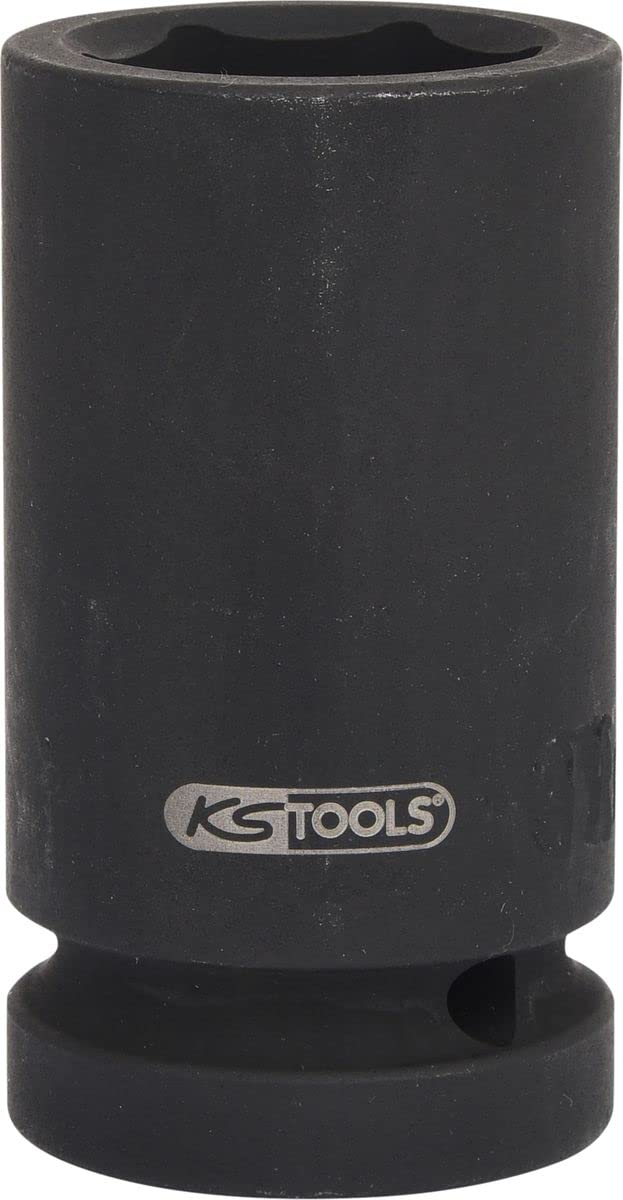 KS Tools 515.1814 Hexagon Impact Socket, deep, 1", 39mm, Multicoloured