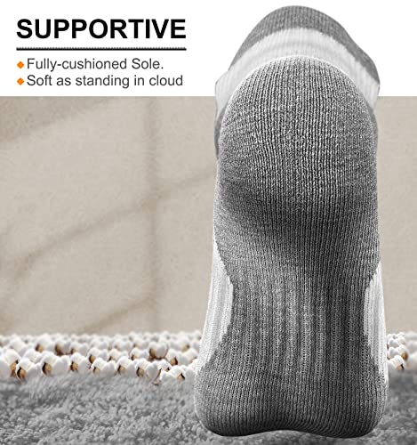 Image of BULLIANT Socks For Women 6Pairs-Womens Athletic Ankle Socks No Show Cushioned for Walking Running-Compression Arch Support
