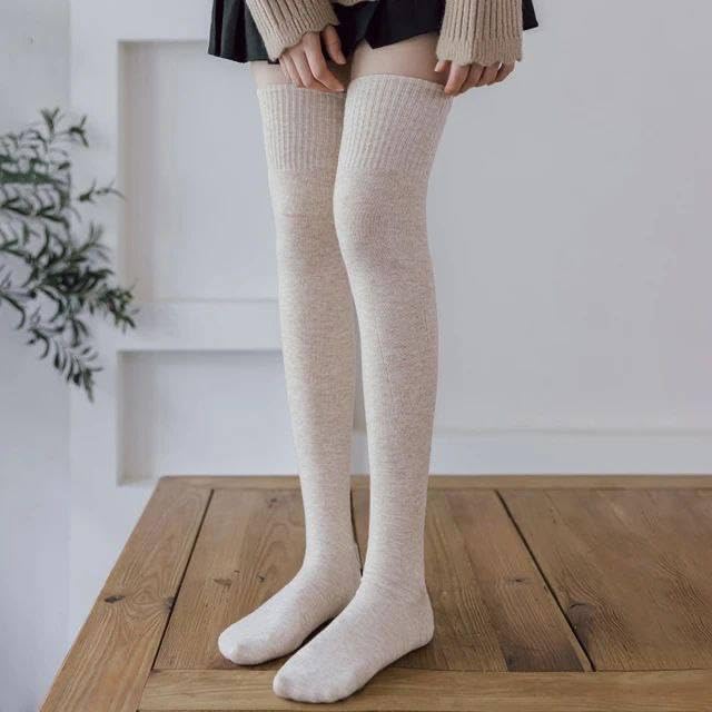NAXUE Winter socks for women full length knee (size-S, M) cotton Warm Thigh High Knee High Leg Warmers Long Socks Boot Cuffs Knee Cap woolen for women winter wear cotton socks (Multi Color) 3