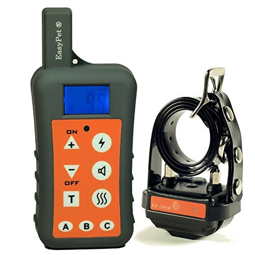 New Version EasyPetÃ‚ÂÃ‚ EP-380R Ultra Range 1200M Remote Outdoor Hunting Dog Training Collar System with One Rechargeable Waterproof Dog Shock Collars