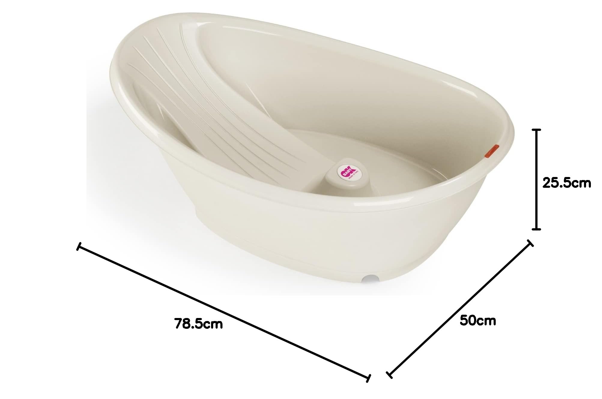 OKBABY Bella - Die gemütliche Badewanne für Neugeborene und Babys von 0-12 Monate - Weiss