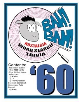BAH! BAH! Nostalgia Word Search Trivia - 1960: Memory Lane word search puzzles for adults and seniors. Over 1000 words and 100 unique wordfind puzzles.
