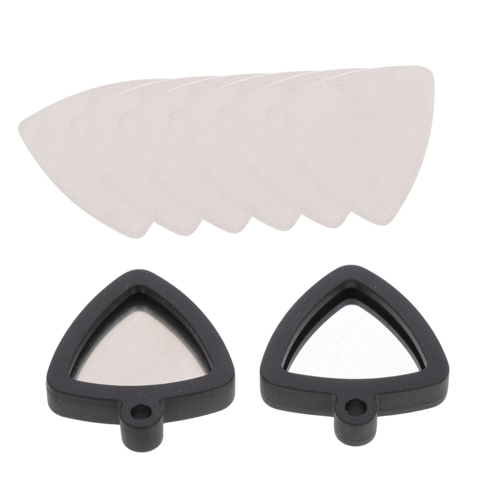 HEMOTON 3 Set Di Portachiavi Con Plettro Per Chitarra Porta Plettri in Silicone Per Chitarristi Basso Ukulele