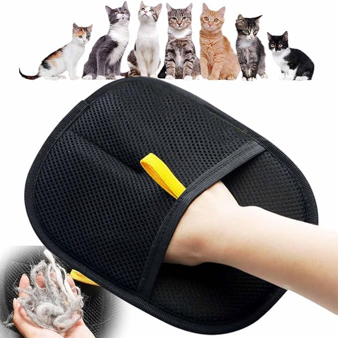 GOPINATH ECOM Pet Grooming Kit for Dogs & Cats 3 in 1 – Dog Bath Brush, Steam Pet Grooming Brush & Pet Hair Remover Gloves | Pet Deshedding Cleaning Combo for Puppies, Kittens | Dog & Cat Grooming Accessories 2