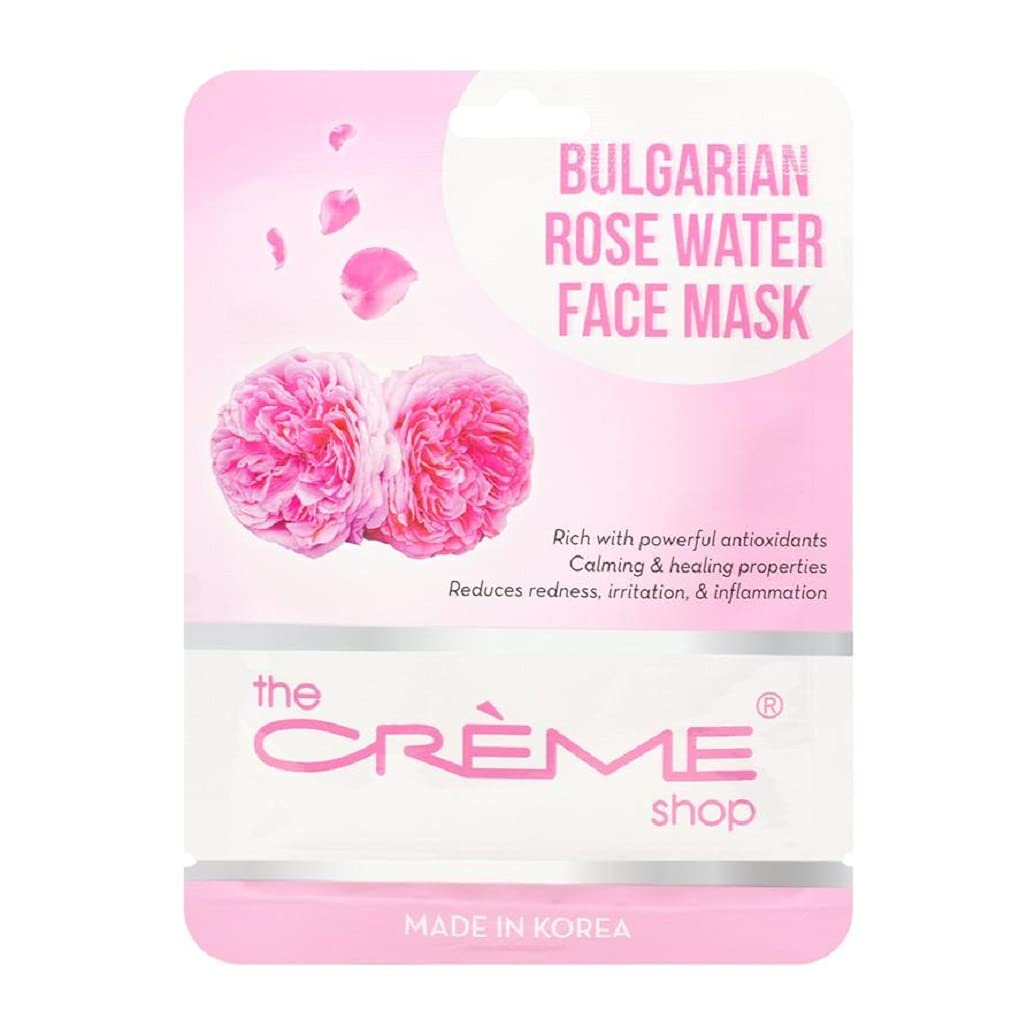 The Crème ShopAnti Aging, Redness & Irritation Bulgarian Rose Water Infused Face Sheet Mask. For Senstive and Troubled Skin.Made in Korea
