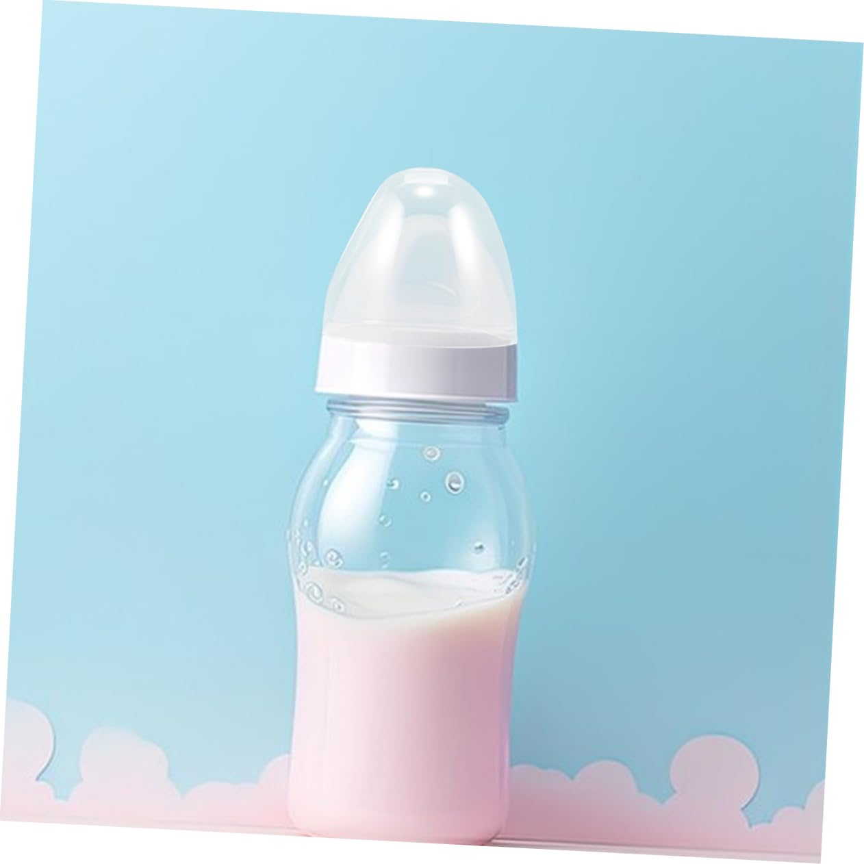 4 Pezzi Tappi di Ricambio per Biberon Collo Largo in Plastico Compatibili Coperchi Facili da Usare per Uso in Cucina