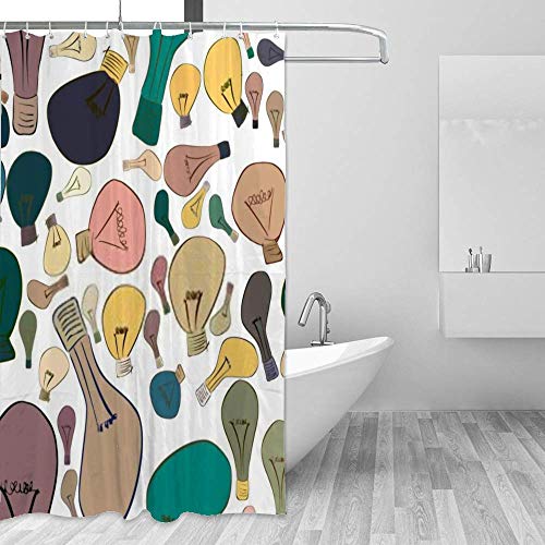 Rideau de douche anti éclaboussures polyester lavable 66x72 cm - 5