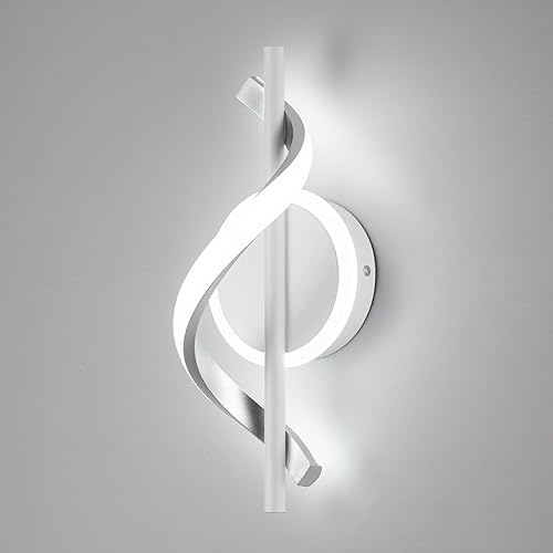 Miniatura 1 de Lámpara de pared moderna en espiral, aplique de pared LED de 12 W, blanco frío, lámpara para dormitorio, escaleras, sala de estar, pasillo, pasillo