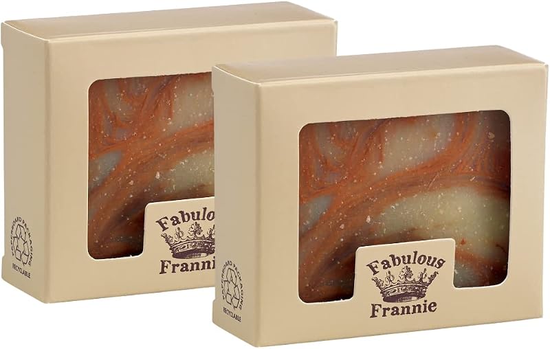 Sabonete artesanal Fabulous Frannie Bay Rum com óleos essenciais, Pacote com 2