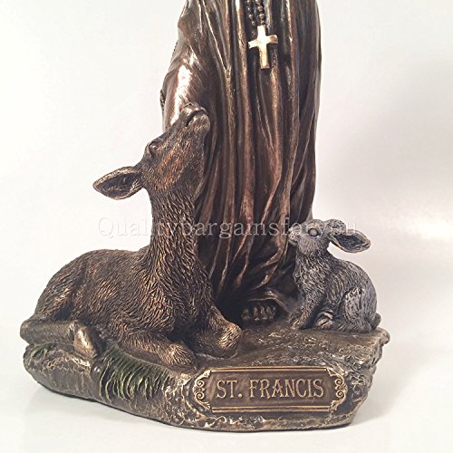 Estatua WU San Francisco de Asís en bronce fundido miniatura 4
