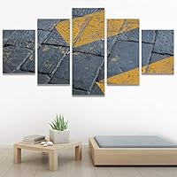 SIGNWIN 5 Panel Canvas Wall Art Solid Structures for Home Decorations Ready to Hang - 60