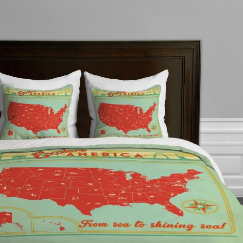 Deny Designs Anderson Design Group Explore America Duvet Cover, King