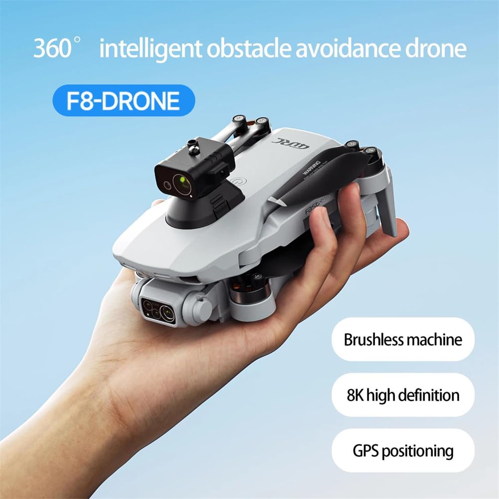 Triple battery,dron f8 max gps z profesjonalną kamerą hd, 5g wifi, fpv, unikający przeszkód, z dużym ekranem, zdalnie sterowany quadrocopter