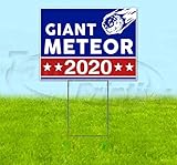 Giant Meteor 2020 (18" X 24") Yard Sign, Quantity Discounts, Multi-Packs, Includes Metal Step Stake, Bandit, Bandit Sign