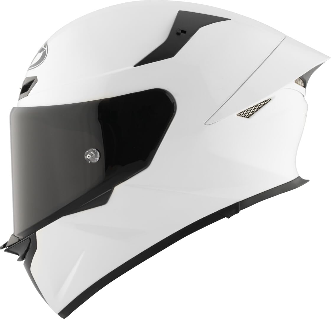 KYT TT-Revo Plain Casque, blanc, M (57/58)