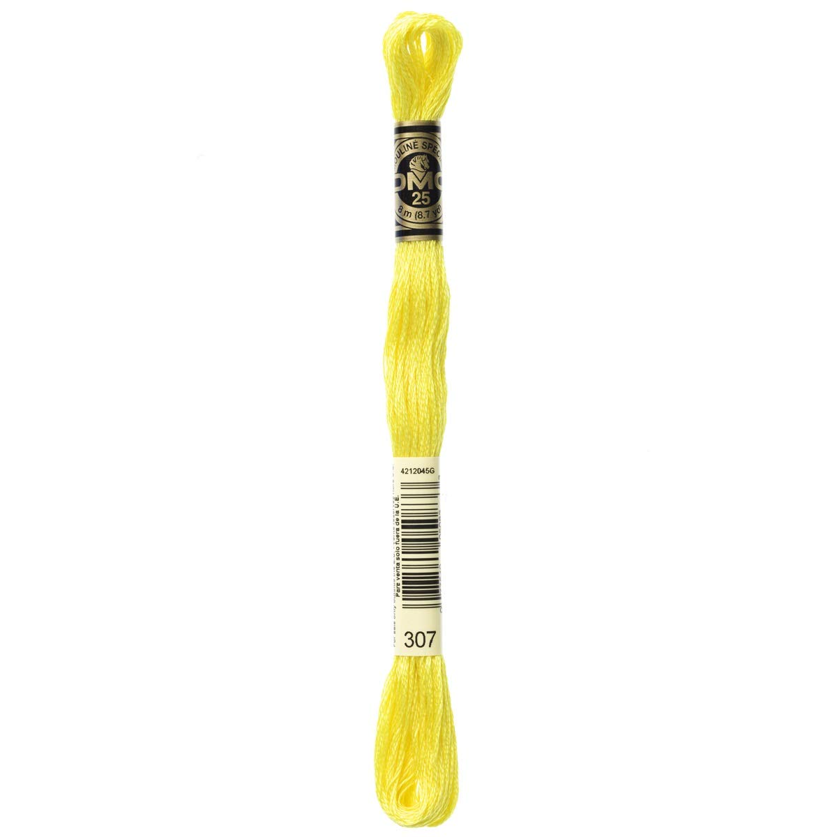 DMC Embroidery Floss Mouline Stranded Cotton Thread for Hand Embroidery and Sewing - Colour No: 307-5 x 8m Skeins โ image 1