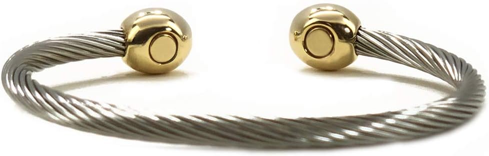 Accents Kingdom Stainless Steel Cable Cuff Bangle Stainless Steel Bracelet