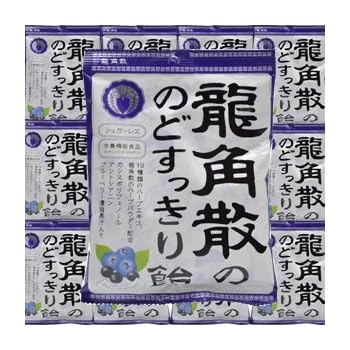 Amazon 龍角散ののどすっきり飴カシス ブルーベリー 75g X袋 龍角散 栄養補助食品