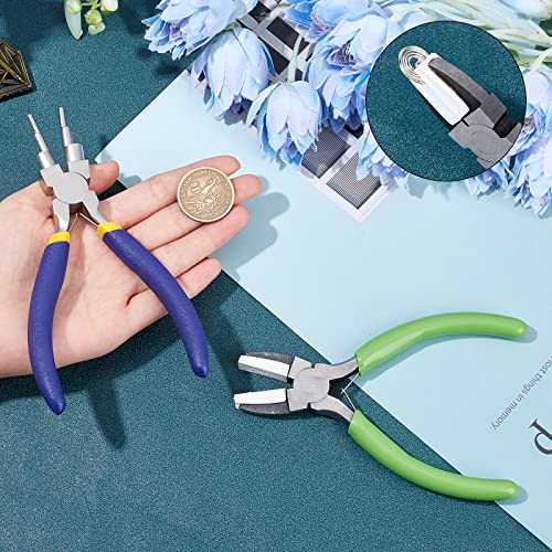 SUNNYCLUE 2 Style Jewelry Pliers Including 6 in 1 Bail Making Pliers Jewelry Bail Pliers & 5inch Nylon Nose Pliers for Jewelry Making Beading Looping Shaping Wire DIY Crafts - Image 3