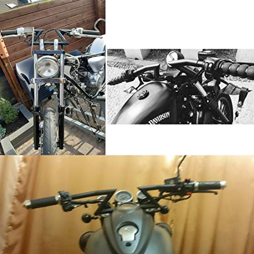 Guidon Moto Universel, Guidon Moto Z Compatible avec Chopper Bobber Cafe Racer (22mm) - Image 7