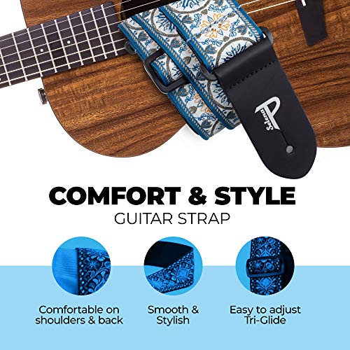 Perri’s Leathers Ltd. – Sangle de Guitare – Nylon – Jacquard – The Hope Collection – Mandala – Bleu – Ajustable – Pour… - Les Beatles, Paul McCartney, John Lennon, RIngo Starr, George Harrison Perri's Leathers Ltd. - Sangle de Guitare - Nylon - Jacquard - The Hope Collection - Mandala - Bleu - Ajustable - Pour… – Image 8