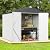 Greesum Outdoor Storage Shed 6 x 8 ft. Utility Tool Shed Metal Storage Garden Shed with Door & Lock for Patio Storage, White