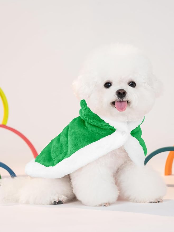 Sudadera con capucha de felpa para perro Haloumoning, disfraz navideño miniatura 3