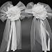 Junxia Pearl Bud Silk Ribbon Flower for Wedding Party Decoration,Bridal Car,Wedding Car Decoration 2 pcs /Set