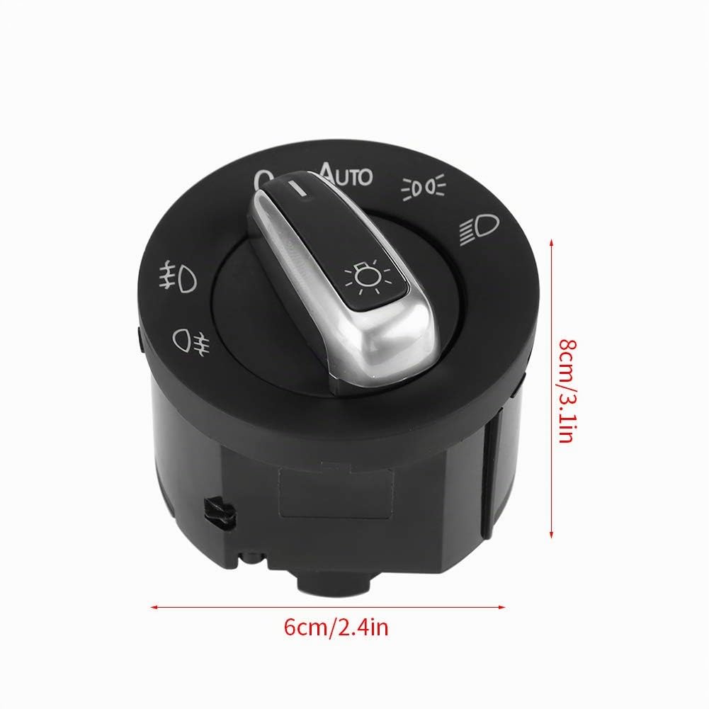 Yctze pour headlight sensor mk6 pour commodo phare Commande et capteur de commutateur de phare de voiture en plastique Moduel pour MK5 MK6 B6 3C 5ND941431B