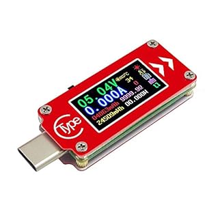 ICQUANZX Type-C kleuren-LCD USB Voltmeter Ampèremeter Spanningsstroommeter Multimeter Batterij PD Laadbank USB-tester