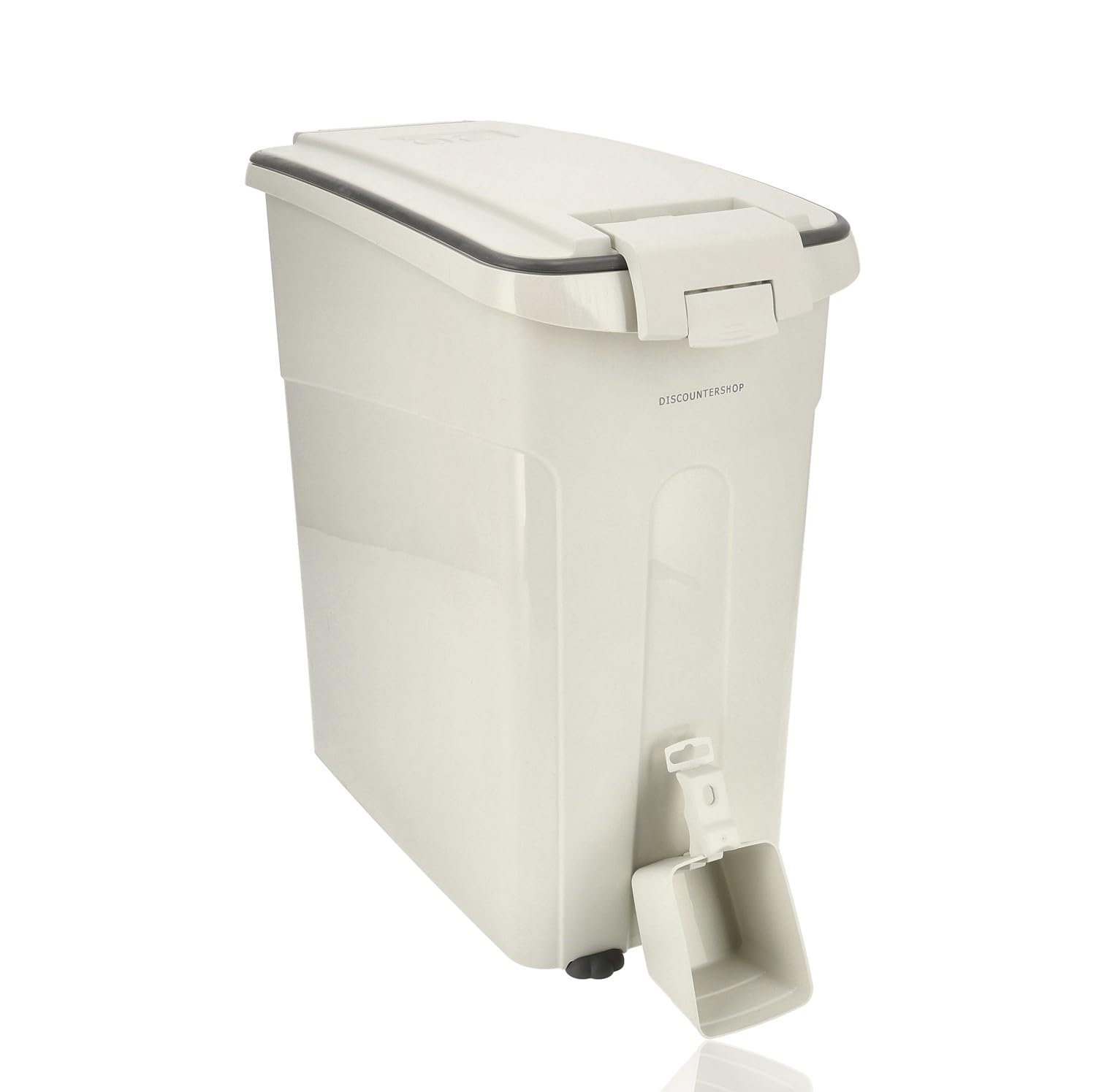 Conteneur alimentaire hermétique 54L pour chiens et chats - Avec roues et pelle, pour environ 20 kg de nourriture sèche, litière pour chat ou croquettes pour chien