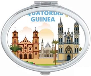 Castle Equatorial Guinea Art Deco Gift Fashion Mirror Portable Fold Hand Makeup Double Side Glasses
