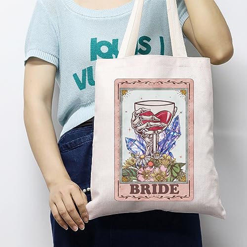 Bolso Tote con diseño de calavera para novia miniatura 2