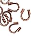 Genuine Antiqued Copper Wire & Thread Protectors .019 Inch Loops (50)