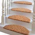 Set of 13 Non-Slip Washable Stair Treads Carpet with Skid Resistant Rubber Backing Non-Slip Carpet for Stairs Indoor Wooden Step Mats Self-Adhesive Stair Protectors 9.4" x 25.6" Brown