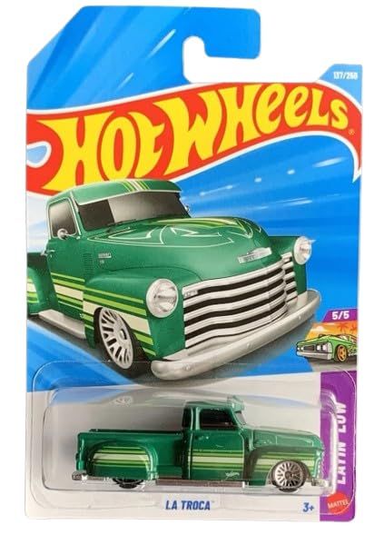 Hot Wheels La Troca verde escala 1:64 vehículo de juguete miniatura 1