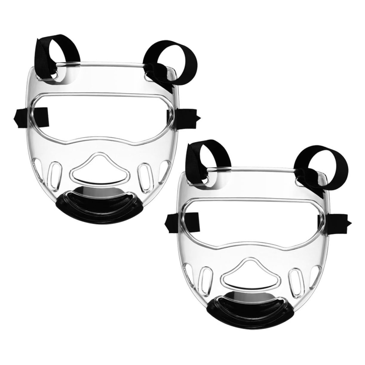 FOMIYES Maschera da Taekwondo e Karate 2 Pezzi Protezione Viso Staccabile, Equipaggiamento Protettivo Sportivo Leggero e Durevole e Adulti, Guardie di Karate per Sparring e Allenamento