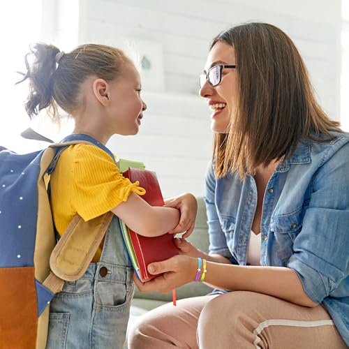 C-leen Back to School Supplies, First Day of Kindergarten Preschool Colorful Beaded Bracelets for Mommy and Me Back to School Stuff Gifts3