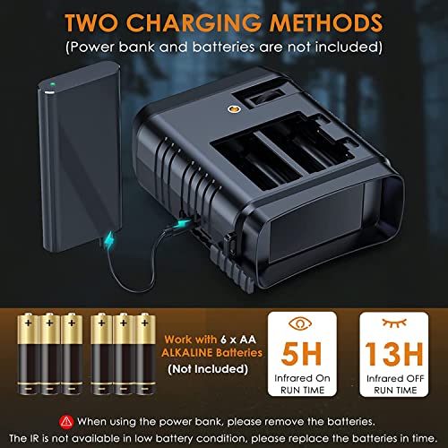 Night Vision Goggles 4K Night Vision Binoculars, Infrared Night Vision With 3'' Large Screen View Up To 984Ft With 32Gb Memory Card To Save Photos And Videos, Suitable For Camping And Hunting #TOP4