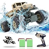 Itobby Ferngesteuertes Amphibienfahrzeug rc 4WD geländewagen Auto, 1:12 Skala großes monstertruck ferngesteuertes Auto im Freien kann geladen Werden und Klettern