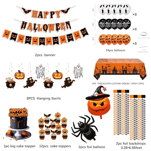 54-Piece Halloween Party Decorations Complete Foil Decor Kit - image 2