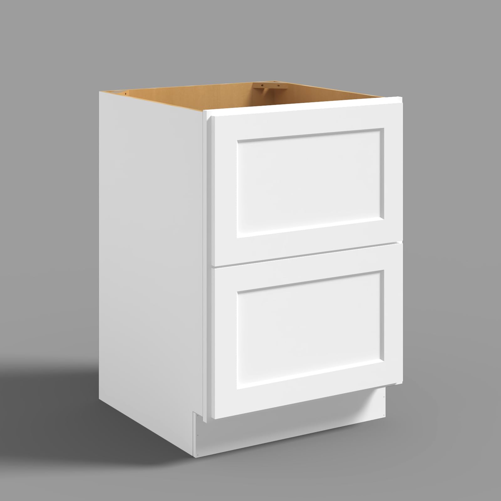 Hausvita 24" 2-Tier Undermount Kitchen Drawer Cabinet, RTA Storage Drawer, Full Extension Soft Close Slides, Ample Storage Organizer, MDF &amp; Plywood with UV Coating