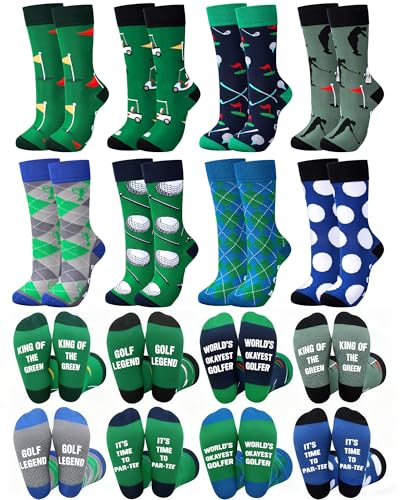 Patelai 8 Pair Funny Golf Socks