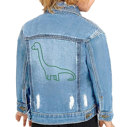 Little Dinosaurs Toddler Denim Jacket - Dinosaur Design Apparel - Dinosaur Fan Boy Present